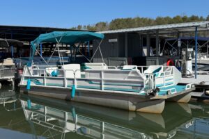 1995 JC Pontoon boat for sale hiawassee ga north georgia mountains boat dealers tritoon sales